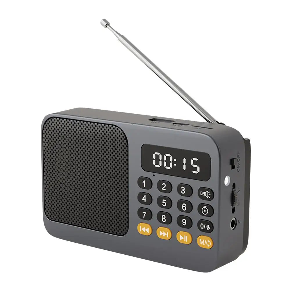 Portable Bluetooth Speaker - FM Radio & LED Light Wireless Audio