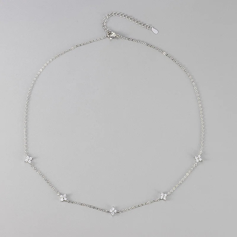 Luxury Four Leaf Clover Necklace - 18K Gold Plated Zircon