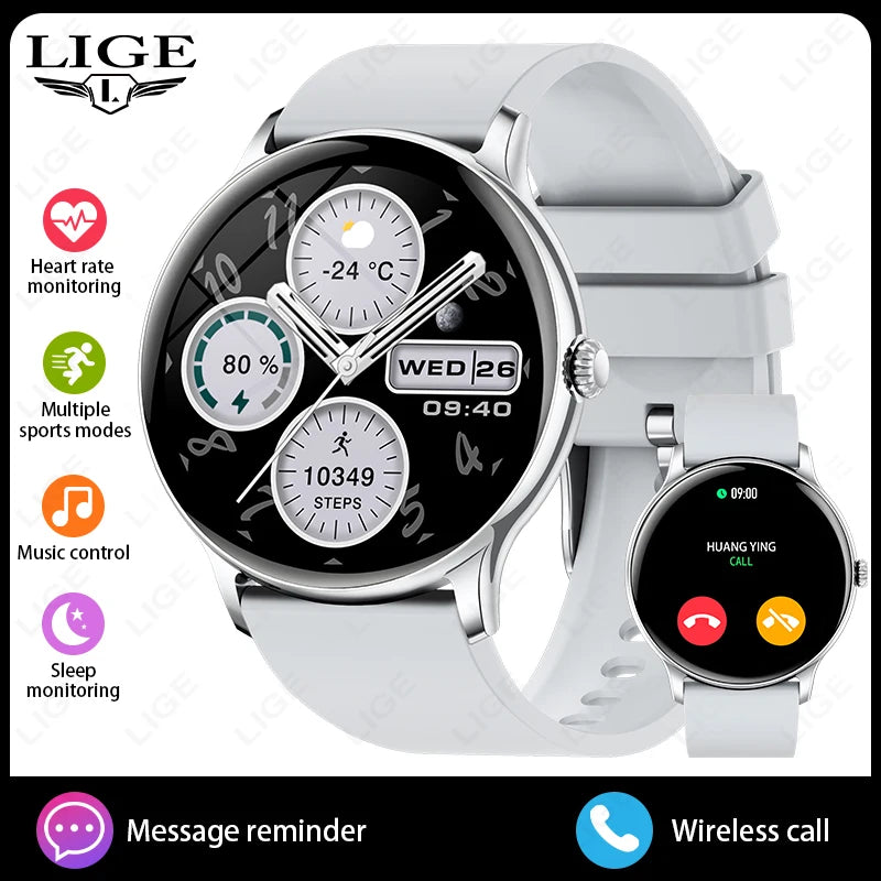 Luxury Steel Smart Watch - Bluetooth Call & Fitness Tracker