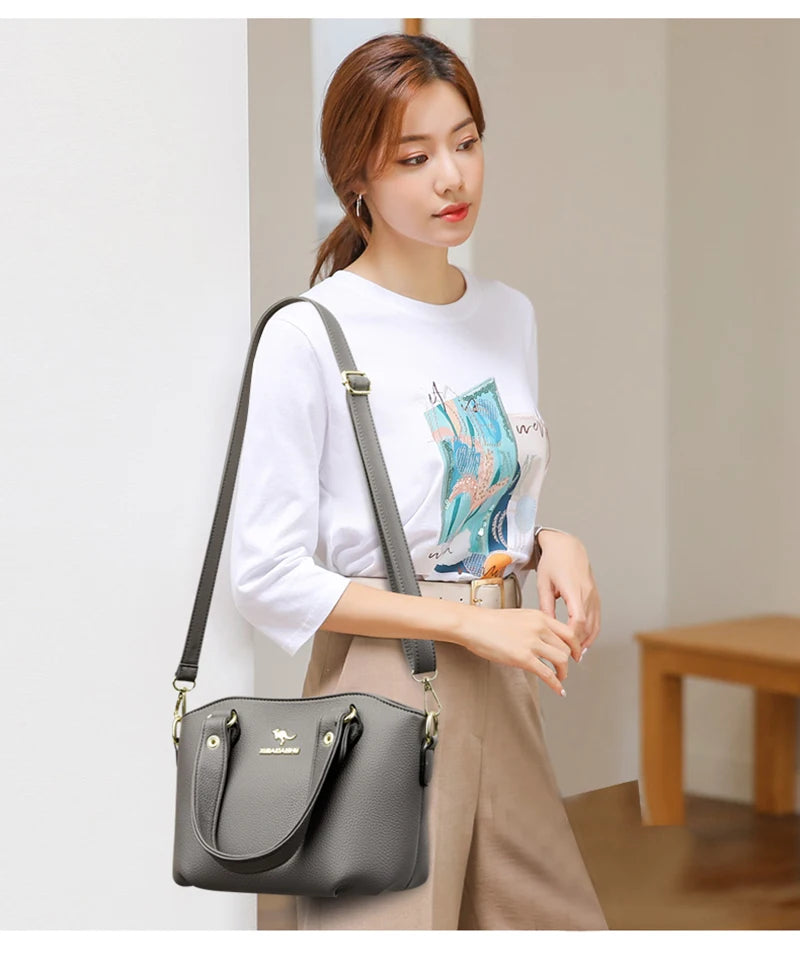 Luxury Leather Tote Bag - Elegant & Spacious