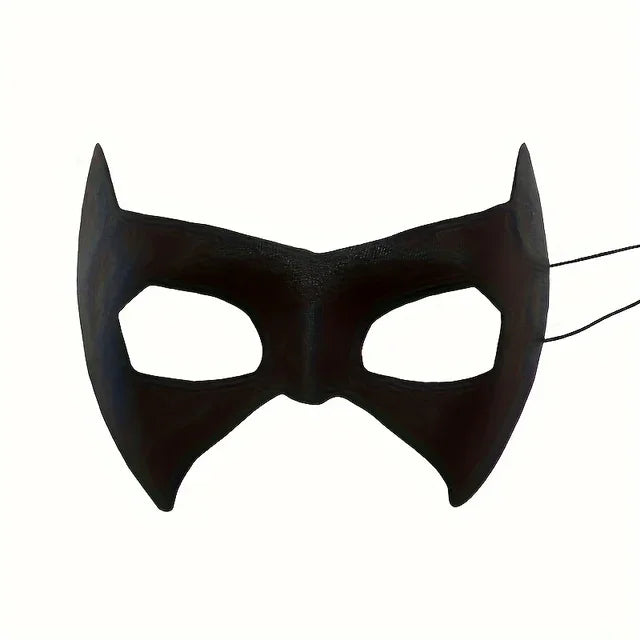 Premium Masquerade Bat Bunny Mask - Sleek Black PVC Party Eyemask