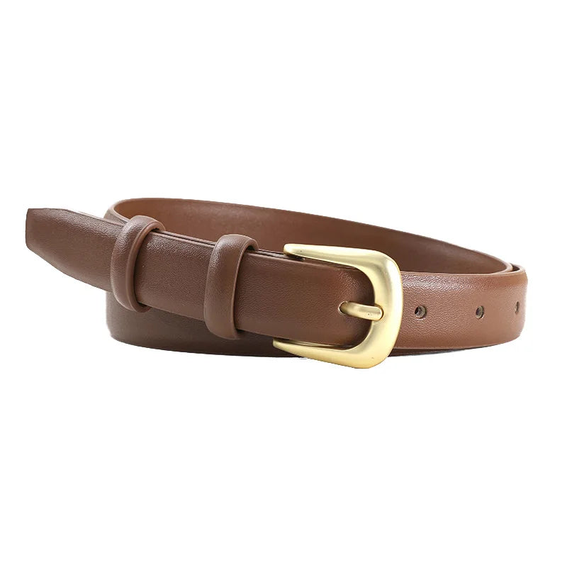 Luxury Women's Thin Belt - Premium Pin Buckle Design