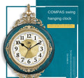 Elegant Retro Wall Clock - Mute Pendulum Design