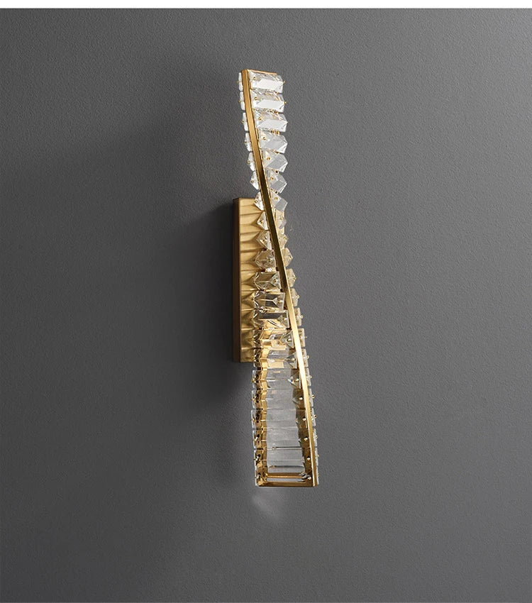 Luxury Crystal Wall Lamp - Gold LED Sconce Lighting