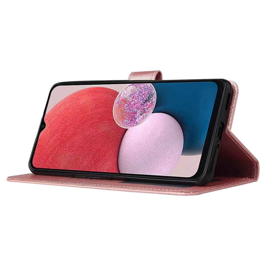 Premium Magnetic Leather Case with Card Stand for Samsung