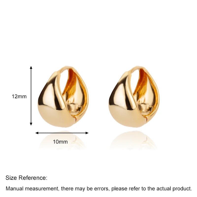 Elegant Geometric Square Hoop Earrings in Stainless Steel