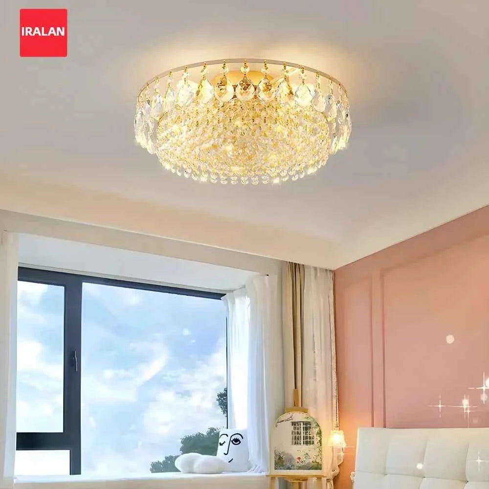 Luxury Modern Crystal Chandelier - Elegant Gold Pendant Light