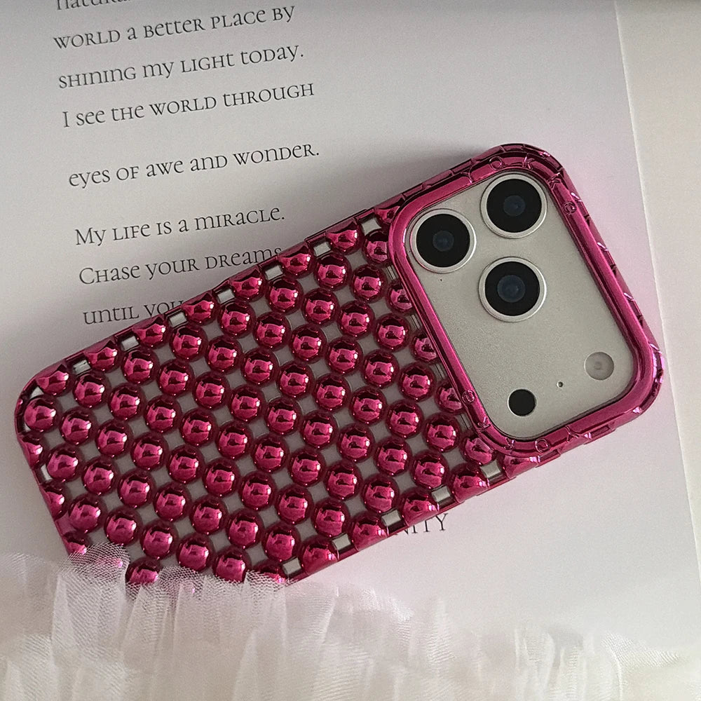 Elegant iPhone Pearl Case - Shockproof Silicone