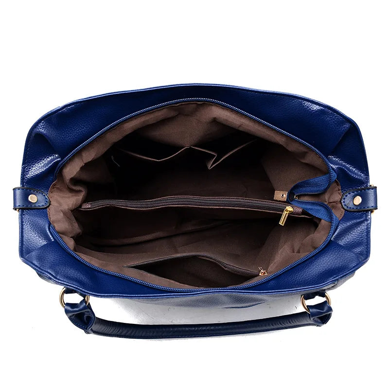 Elegant Women Shoulder Bag - Large Capacity Soft PU