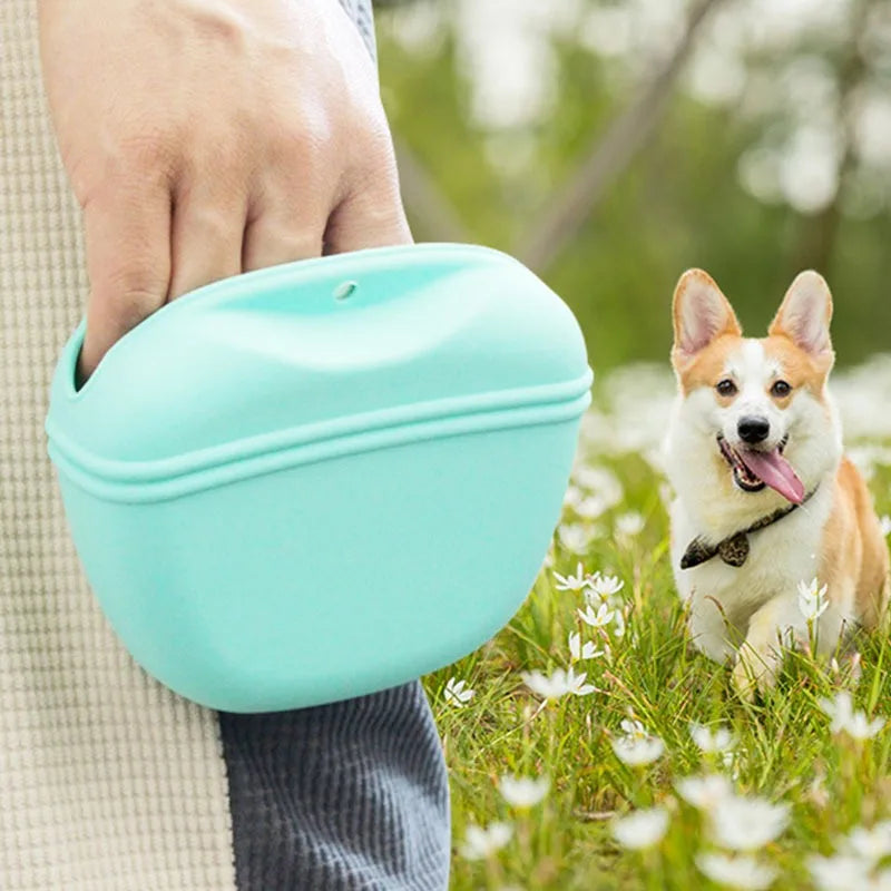 Premium Silicone Dog Treat Pouch - Portable Training Bag