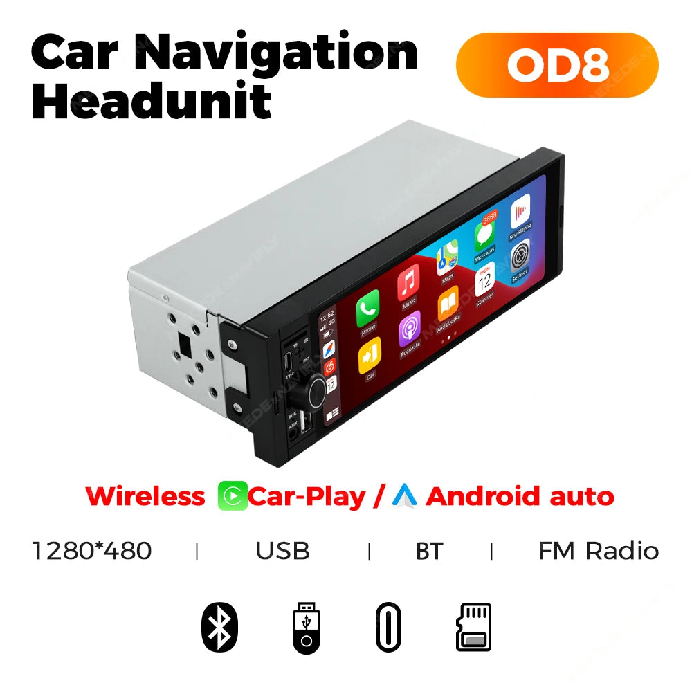 Universal Wireless CarPlay Stereo - 6.86 Inch HD Touch Screen