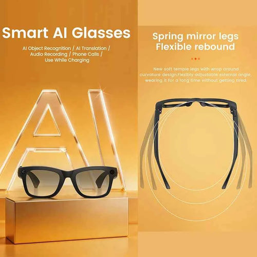 Advanced Smart Glasses - EIS Camera & AI Translation