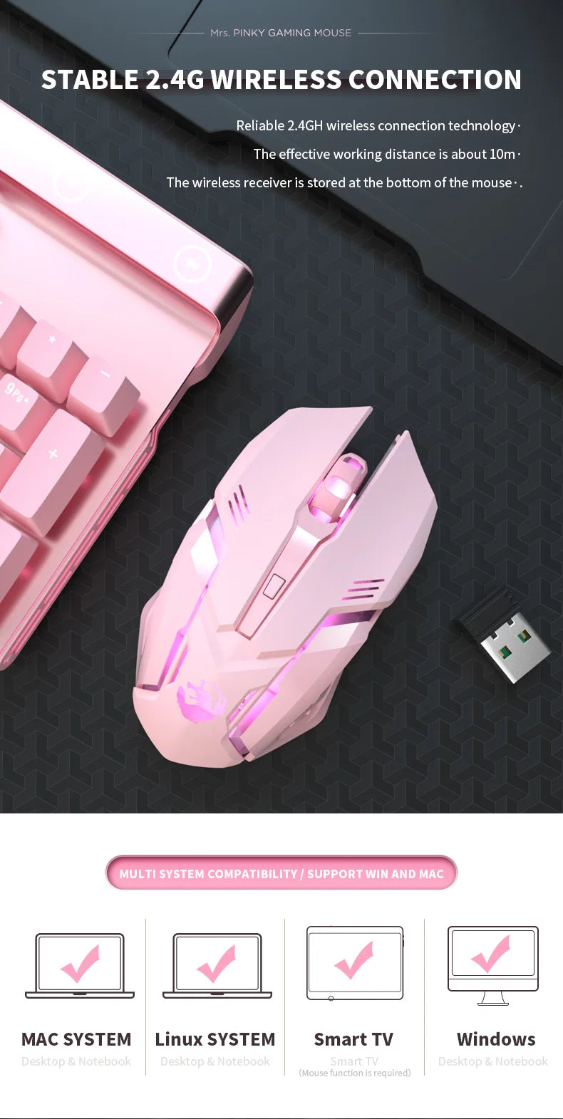Premium Ergonomic Gaming Mouse - RGB 6-Button Mute Click