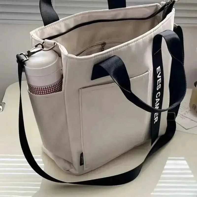 Elegant Casual Tote Bag - Waterproof Nylon Messenger