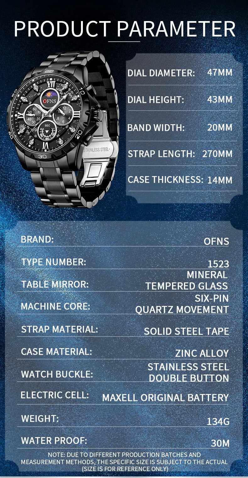 Premium Men's Military Watch - Waterproof Quartz