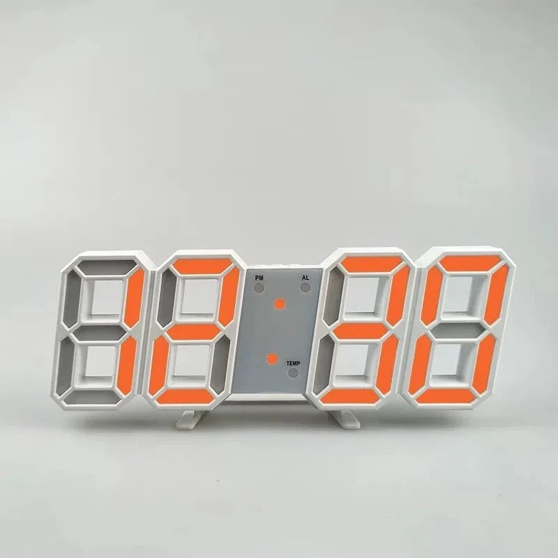 Modern LED Digital Clock - Sleek 3D Table & Wall Design