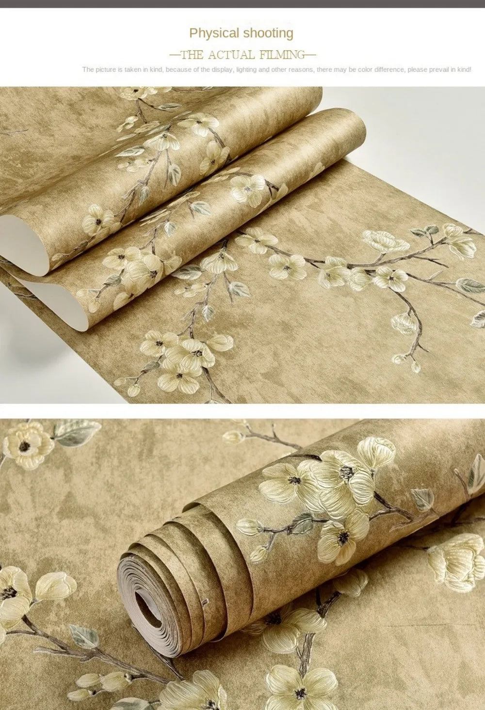 Elegant 3D Flower Wall Stickers - Self-Adhesive Decor