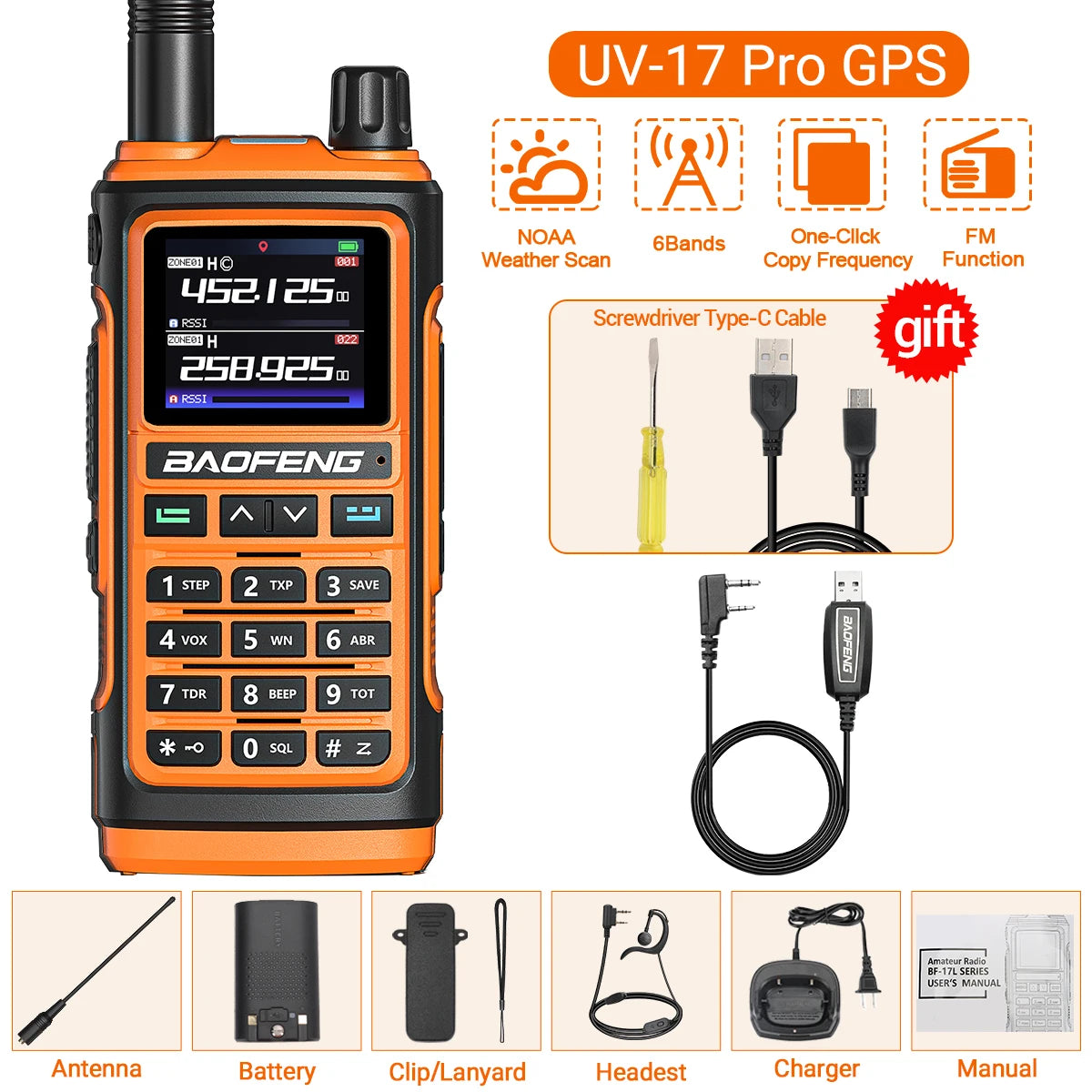 Professional Long Range Walkie Talkie - GPS & Air Band