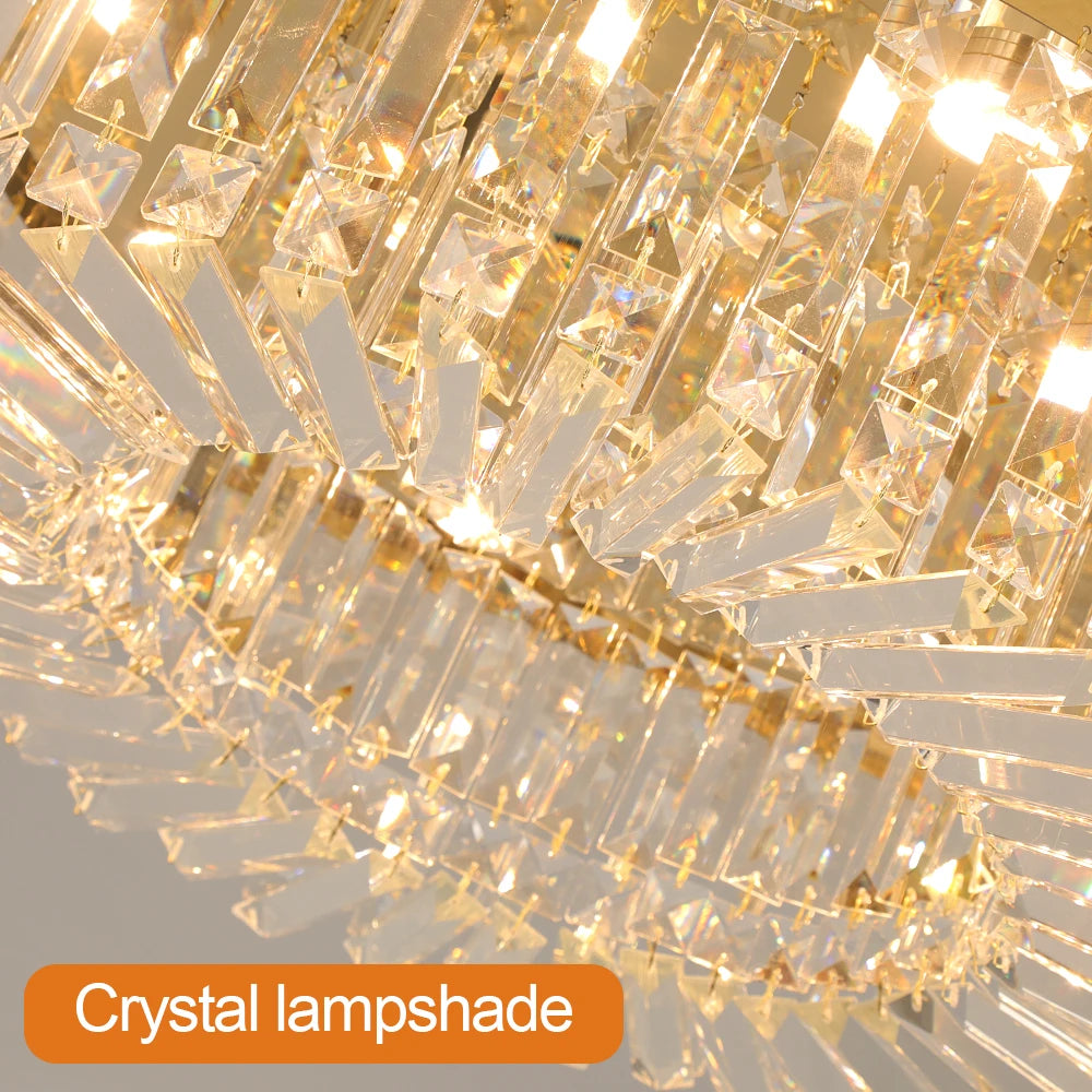 Elegant Modern Crystal Chandelier - LED Ceiling Light