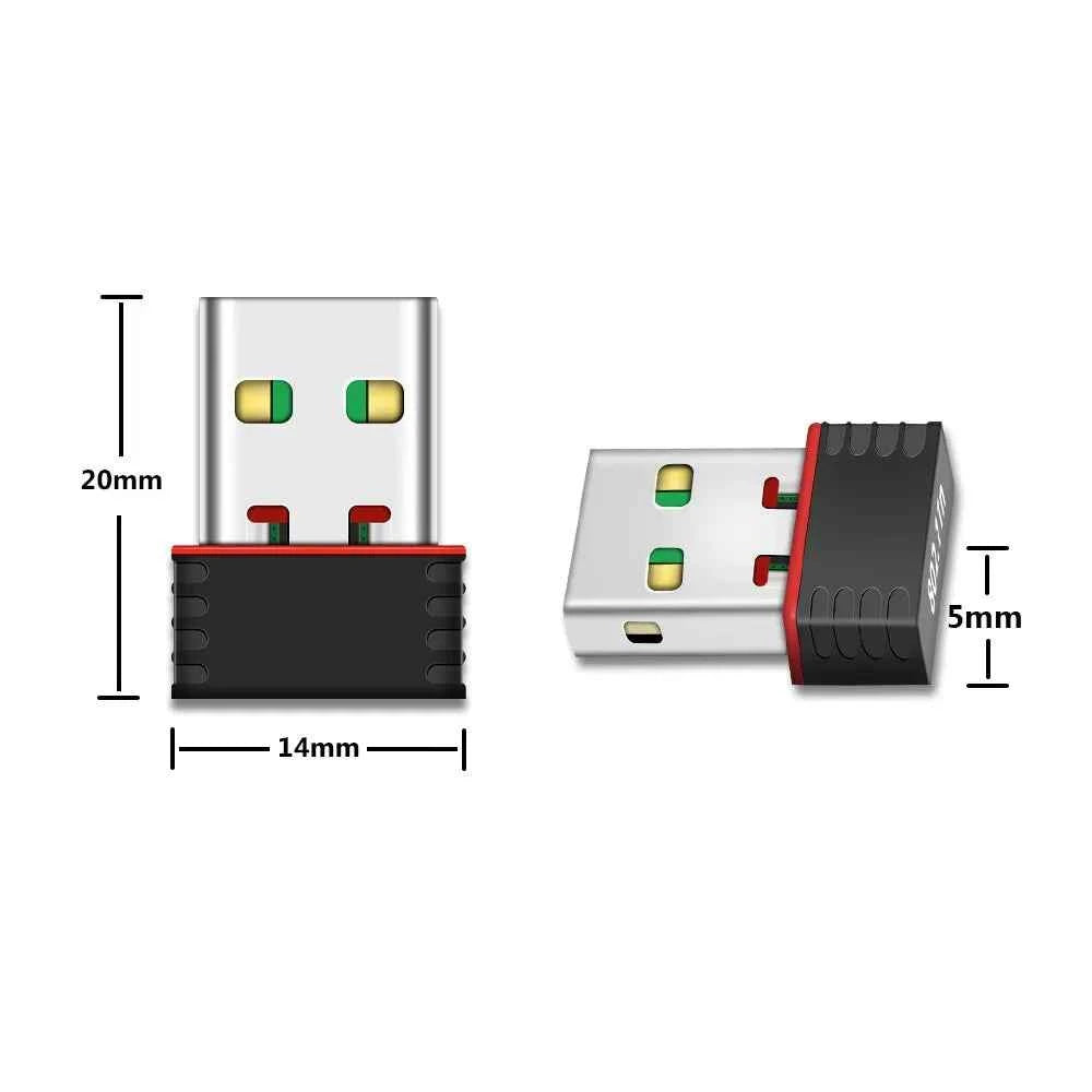 Compact USB WiFi Adapter - 150Mbps Wireless Network Dongle
