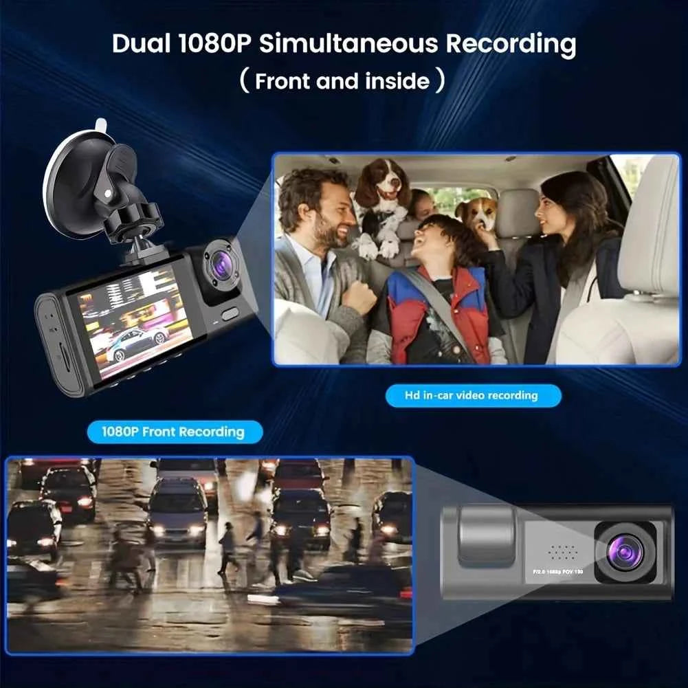 Premium Dual Camera Dash Cam - 1080P HD & IR Night Vision Car DVR