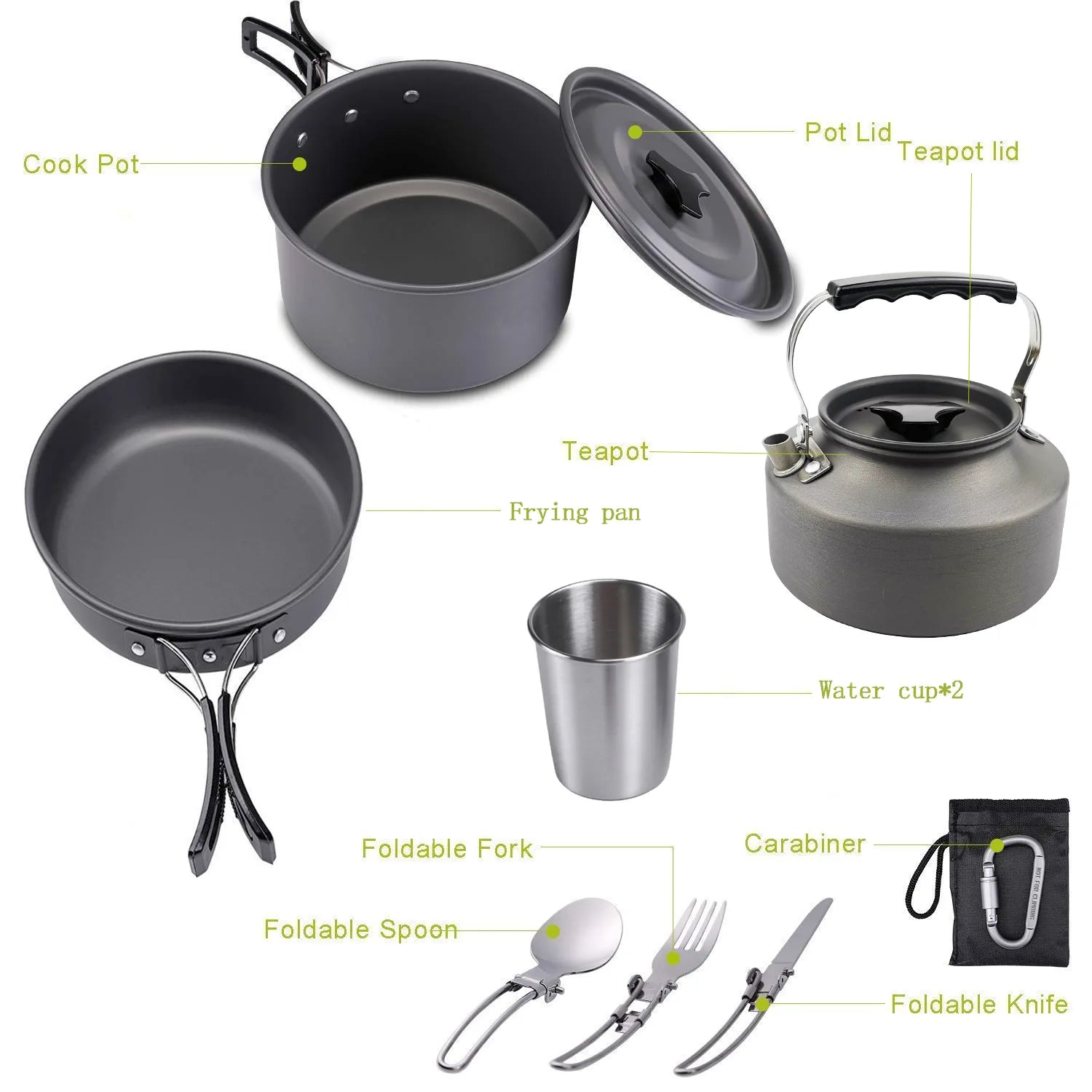 Premium Portable Camping Cookware Set - Durable Outdoor Gear