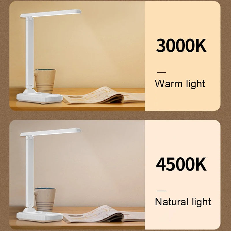 Premium USB Rechargeable Desk Lamp - Dimmable & Foldable