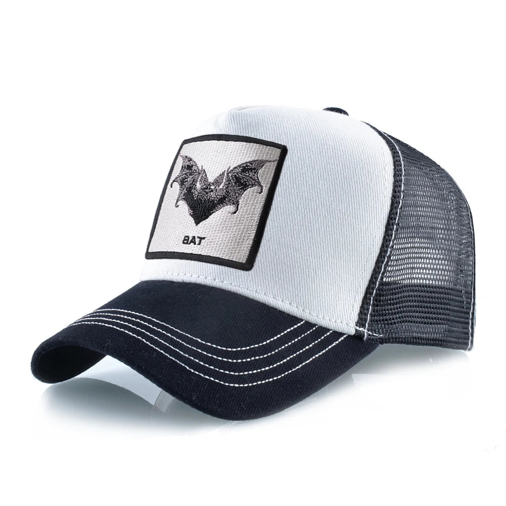 Embroidered Bat Baseball Cap - Premium Four Seasons Snapback