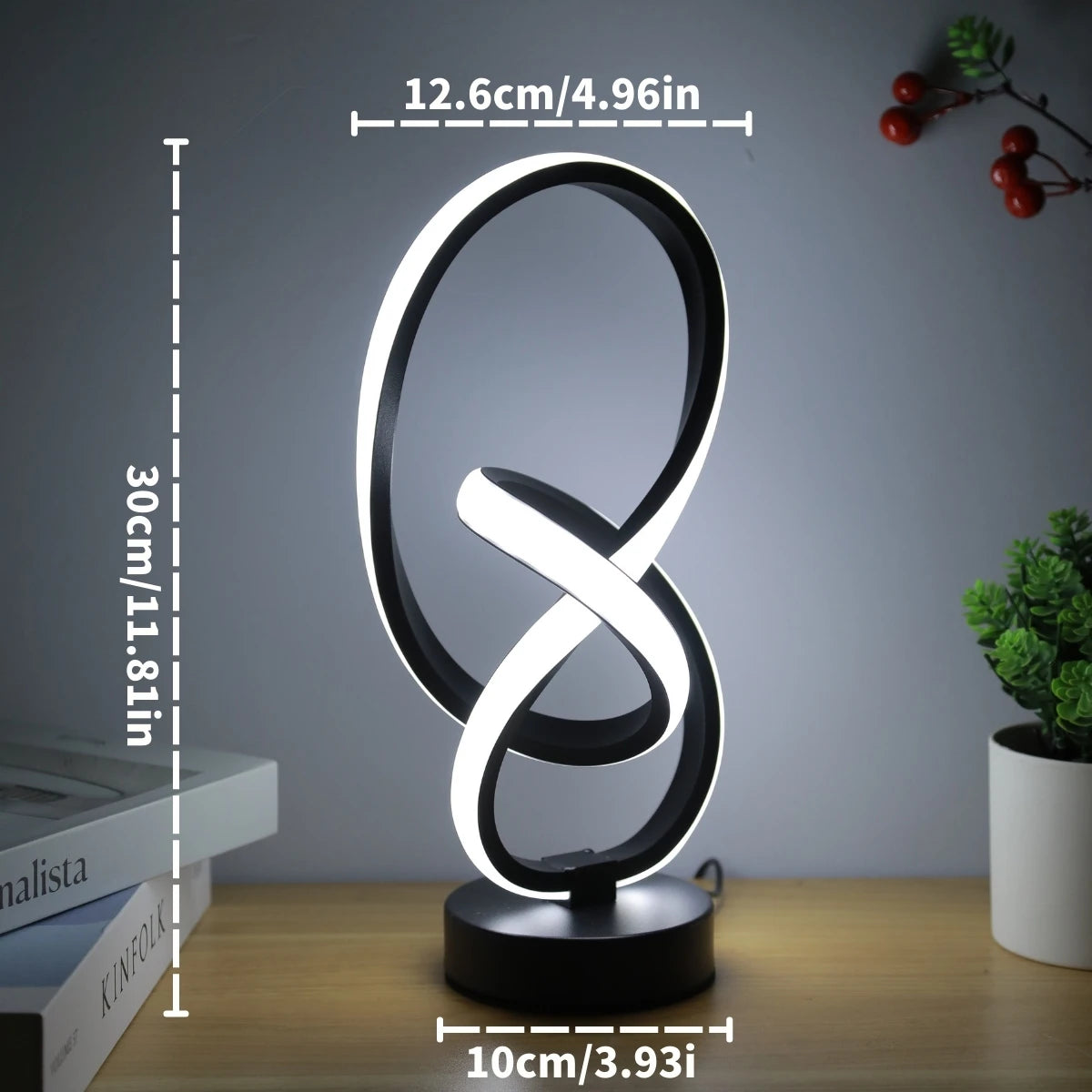 Elegant LED Desk Lamp with USB - 3 Color Adjustable