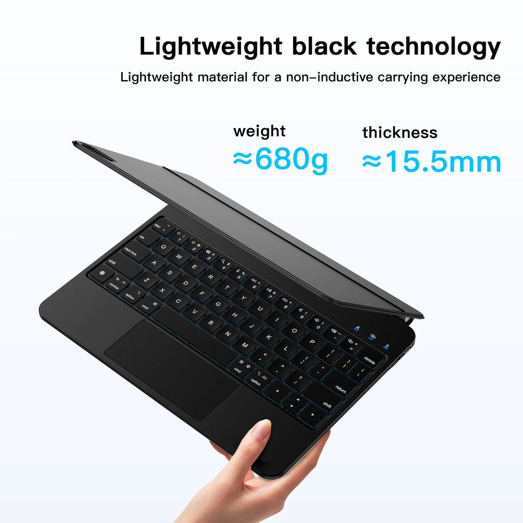 Premium iPad 10.9 Keyboard Case - Slim Smart Cover with Backlit Keys