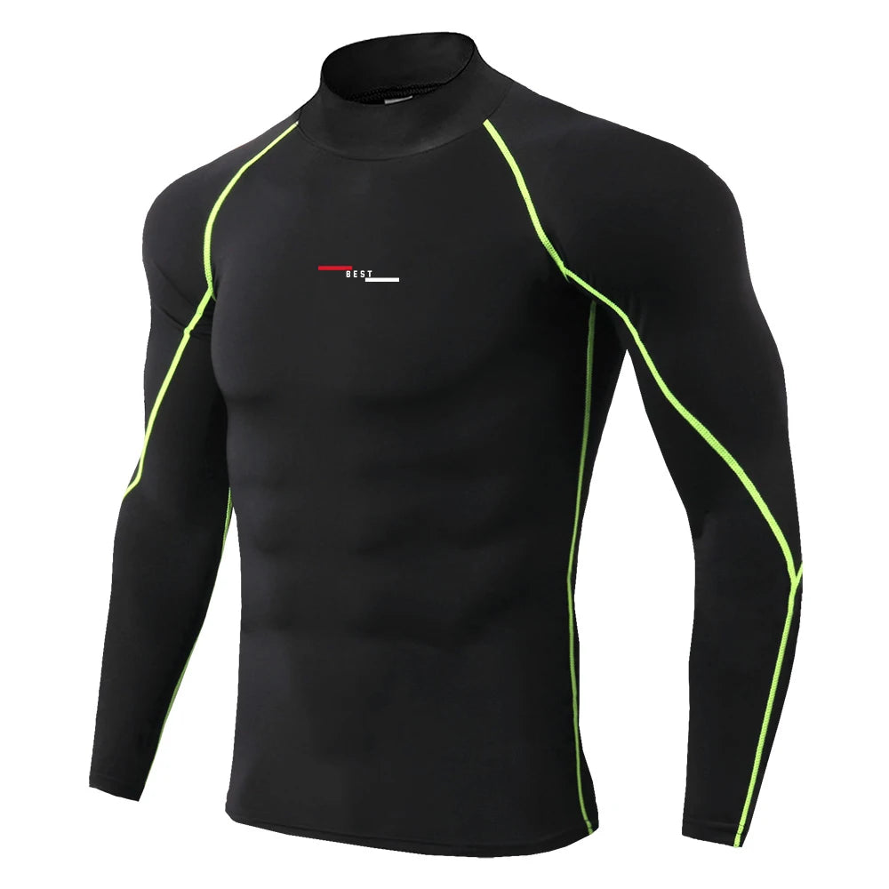 Premium Mens Compression Long Sleeve - Quick Dry Spider Print