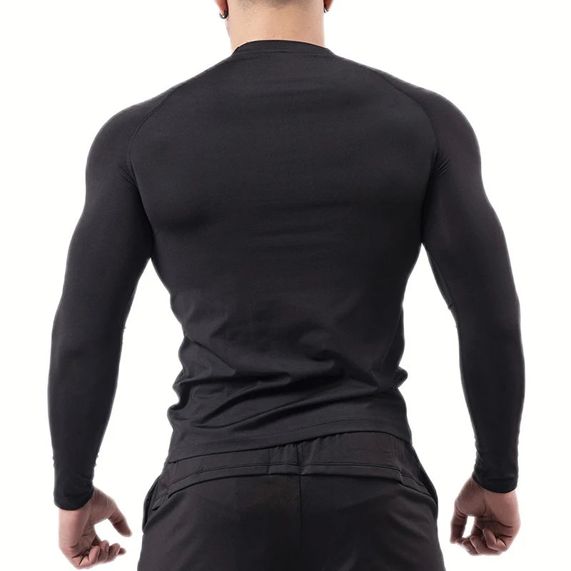 Premium Men's Spider Graphic Compression Shirt - Quick Dry Rash Guard