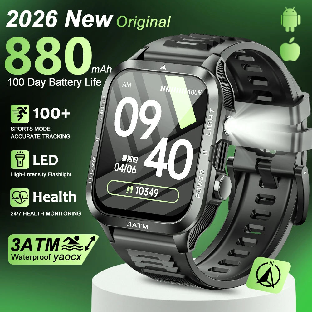 Smart Sports Watch with LED Lighting & Health Detection