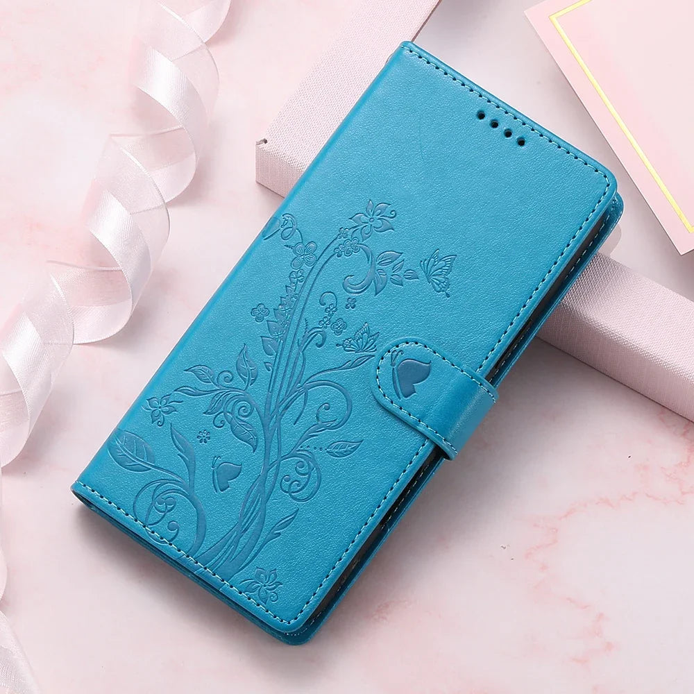 Luxury Leather Flip Case - Wallet & Card Slot Cover