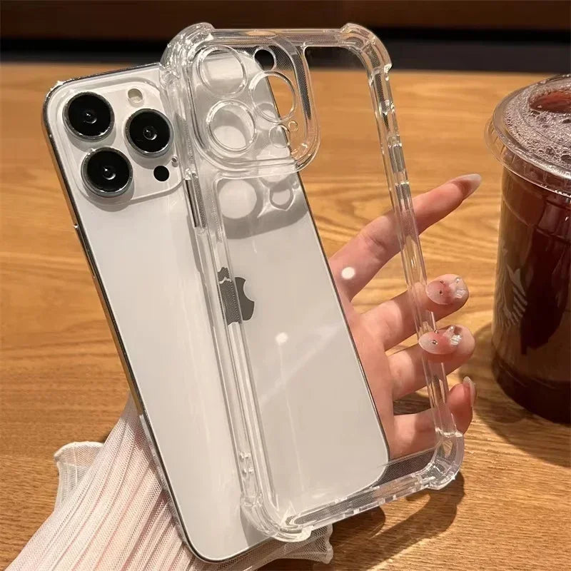 Premium Transparent iPhone Case - Shockproof Protection