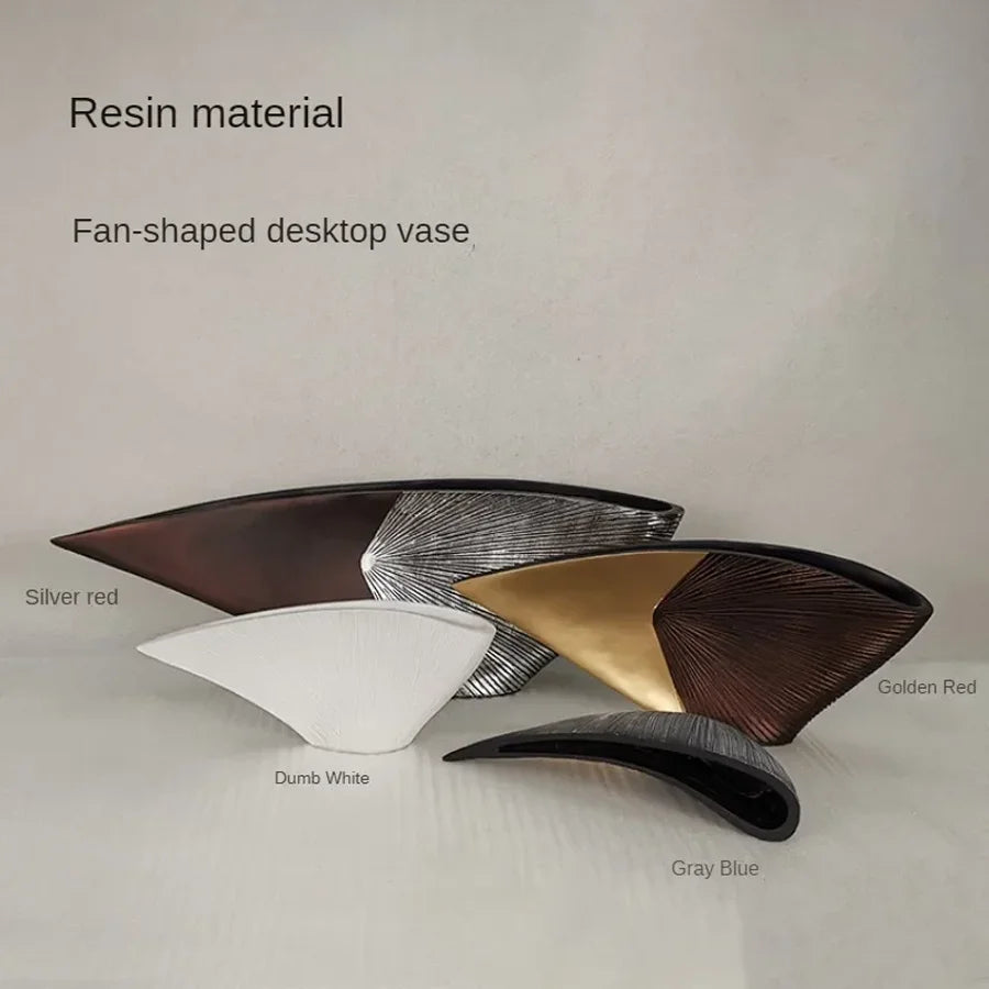 Luxury Modern Art Resin Vase - Creative Tabletop Home Decor