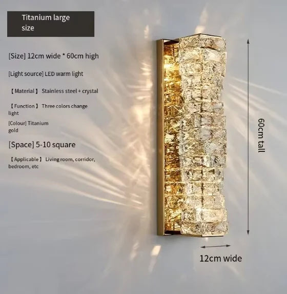 Premium Luxury Crystal Wall Lamp - Modern LED Sconce