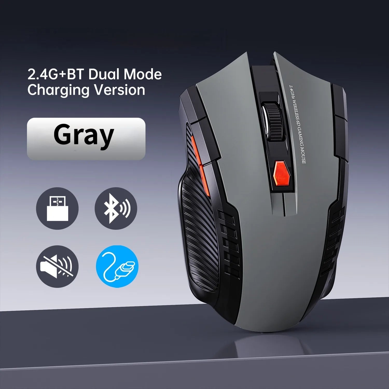 Premium Silent Wireless Mouse - 1600DPI Ergonomic Design