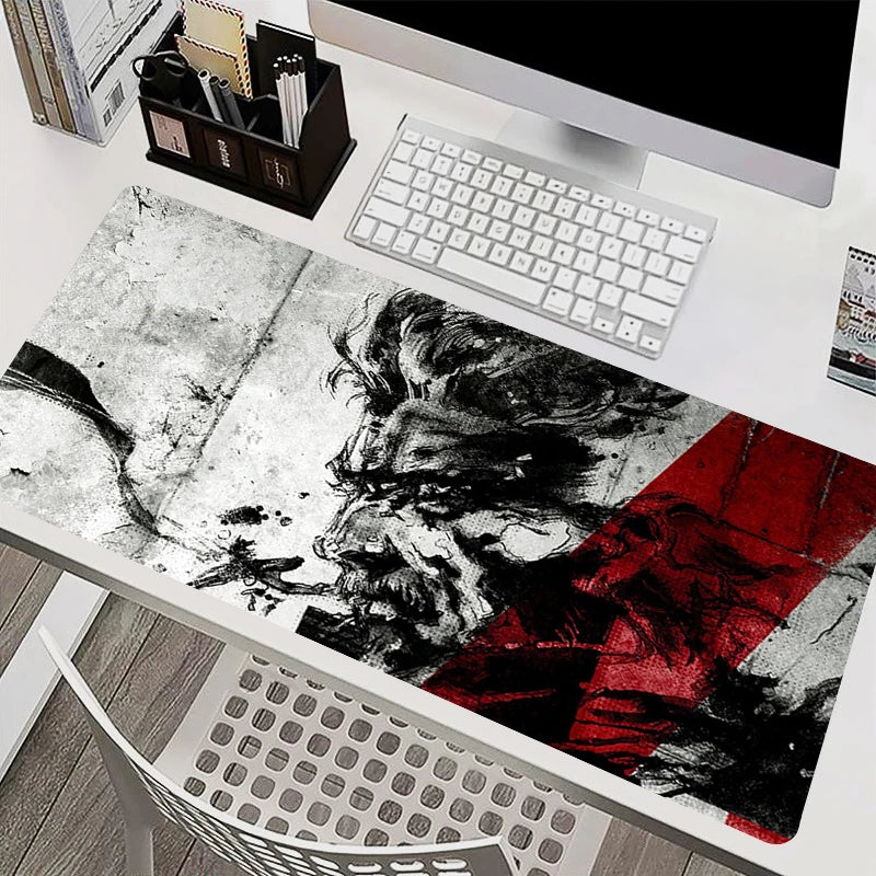 Gaming Mouse Pad - large HD anime desk mat with Metal Gear Solid design