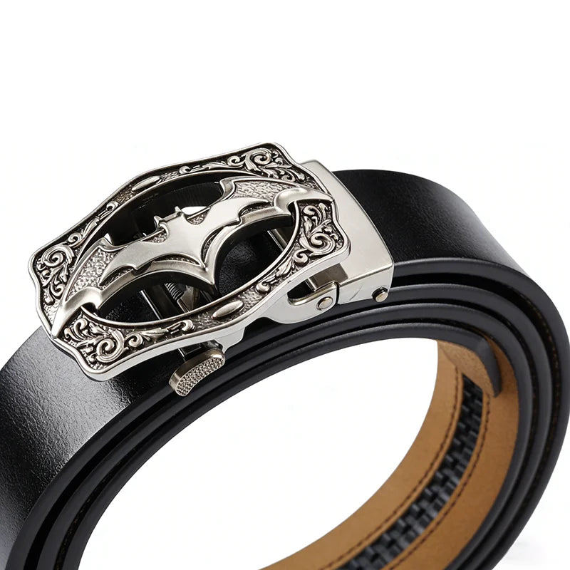Vintage Retro Automatic Belt with Bat Buckle