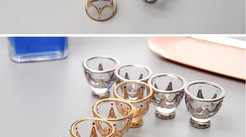 Elegant Luxury Crystal Shot Glass - Hand-Painted 10ml