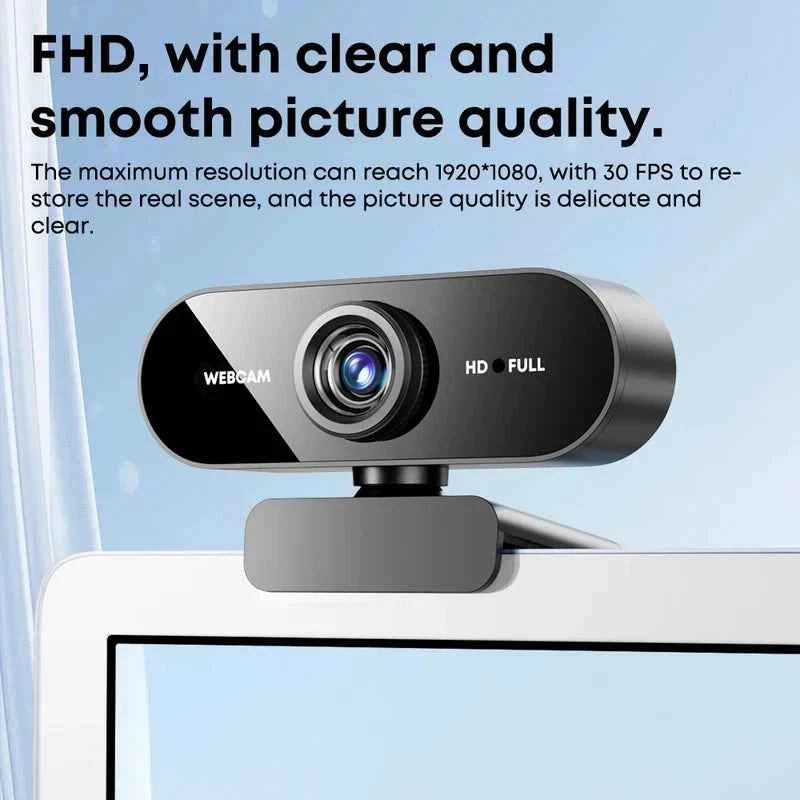 Professional Auto Focus Webcam - 1080P FHD USB Computer Camera