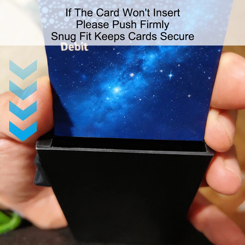 Premium Minimalist Metal Wallet - RFID Blocking Card Holder