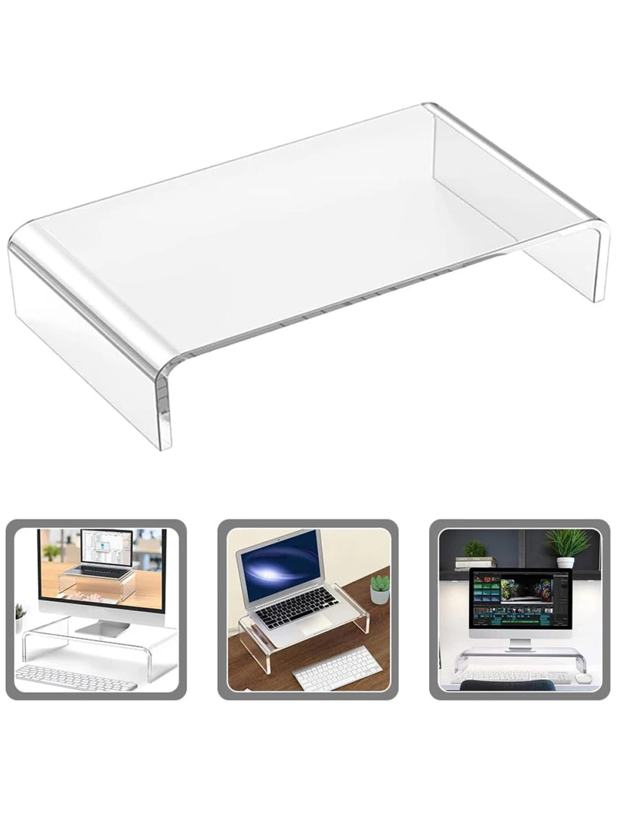 Premium Acrylic Monitor Stand for Ergonomic Desk