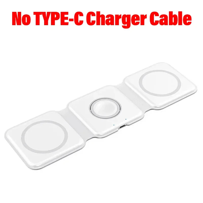 3-in-1 Wireless Charger - Magnetic Fast Charging Pad for Apple Devices