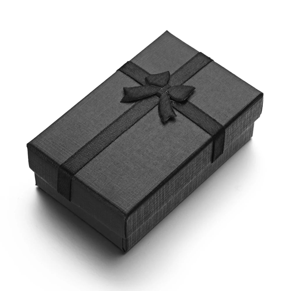 Elegant Black Paper Gift Box - Jewelry & Accessories Packaging