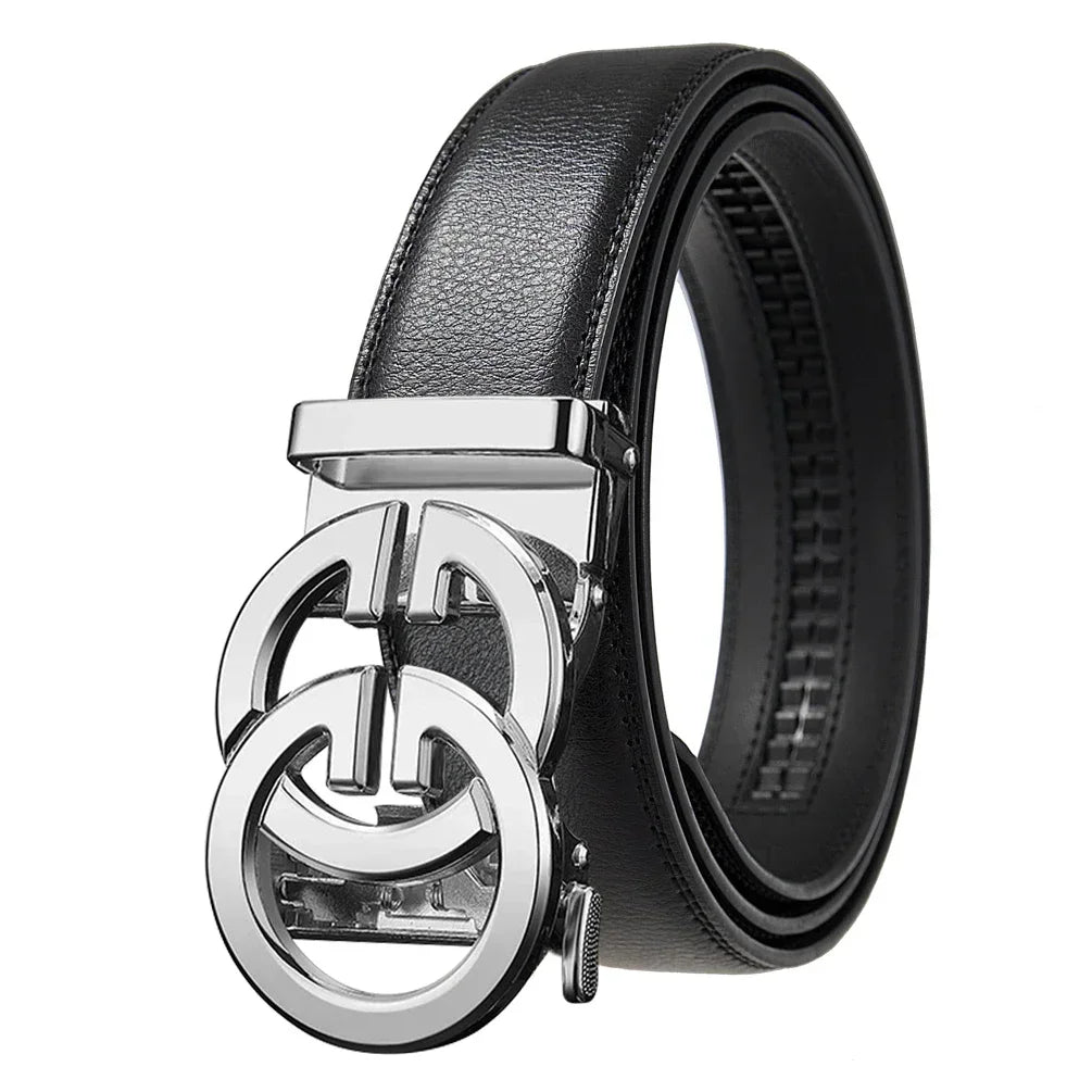 Luxury Men Leather Belt - Automatic Business Waistband
