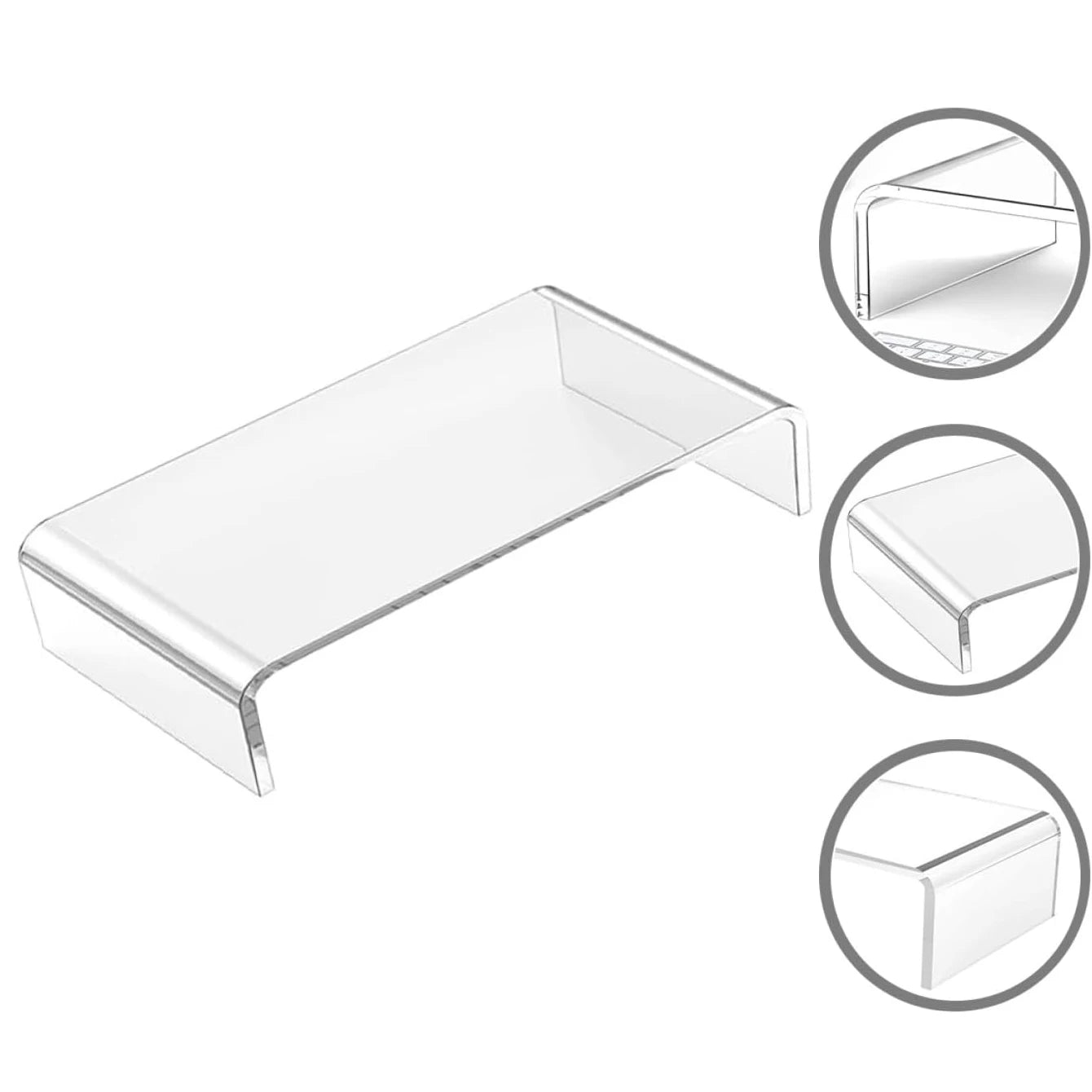 Premium Acrylic Monitor Stand for Ergonomic Desk
