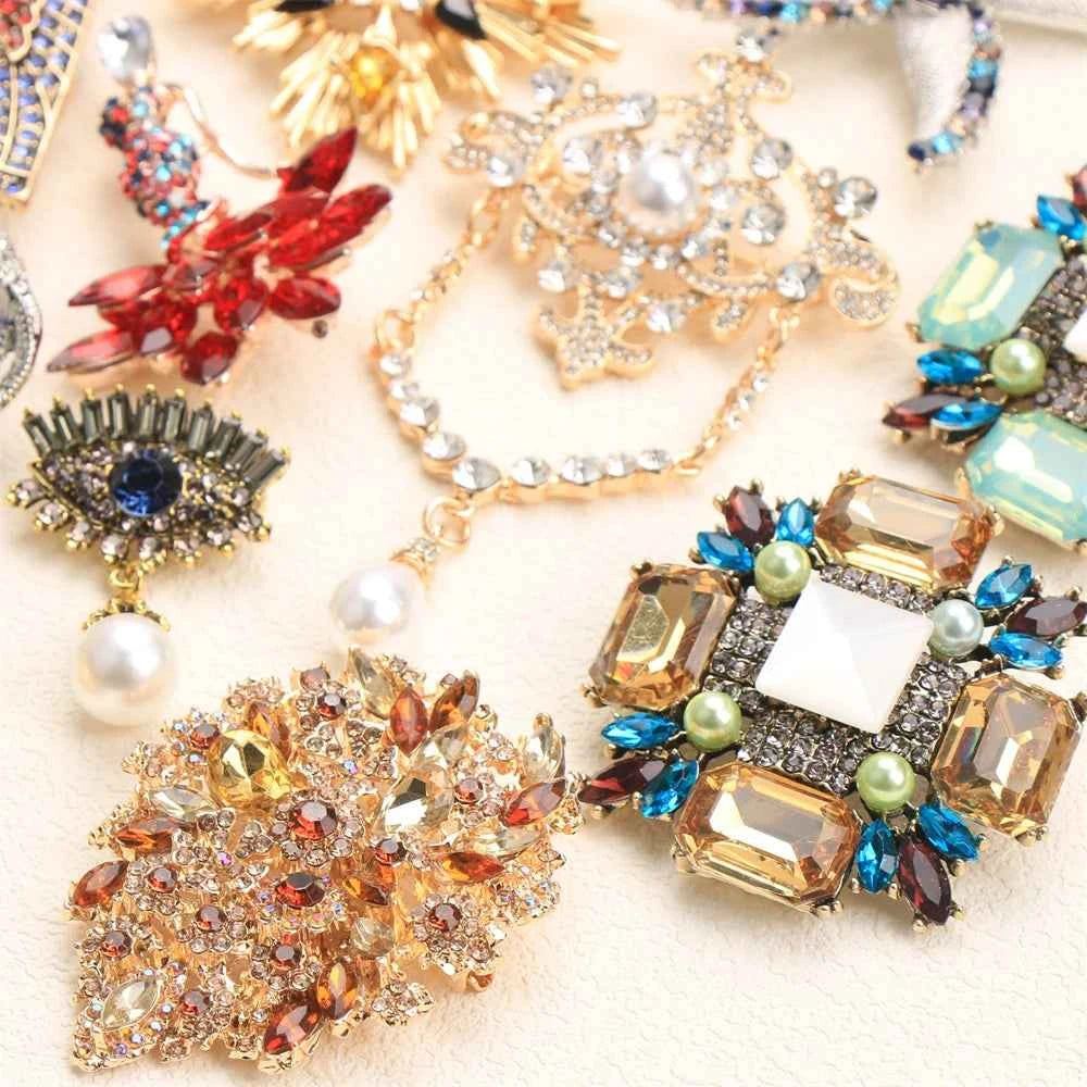 Premium Crystal Bow Brooch - Exquisite Sparkling Accessory