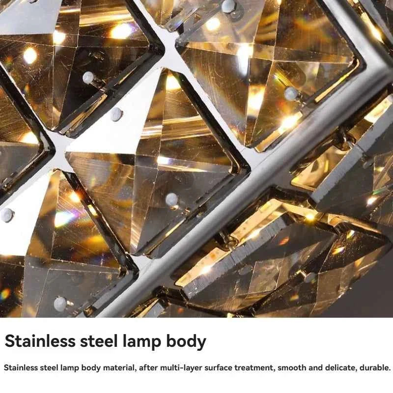 Elegant Crystal Wall Lamp - Dimmable Eye Care Lighting